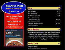 Tablet Screenshot of edgartownpizza.com